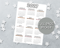 2027 Calendar A5 - Full Page