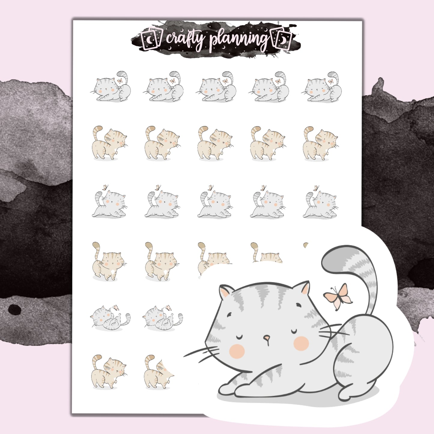 Cute Cats - Mini Sticker Sheet