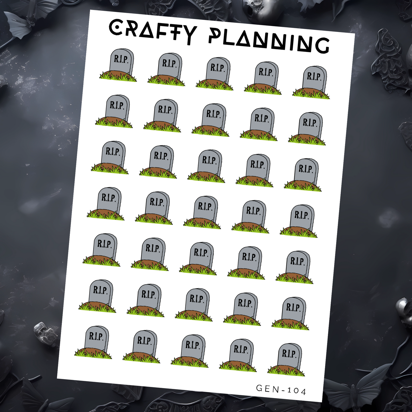 Gravestones - Mini Sticker Sheet