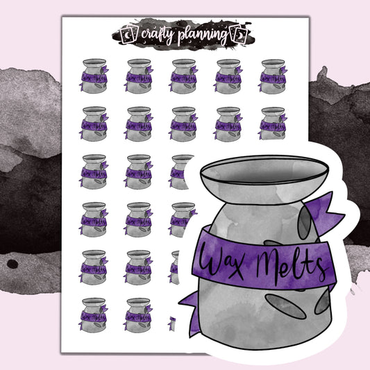 Wax Melts Purple - Hand Drawn - Mini Sticker Sheet
