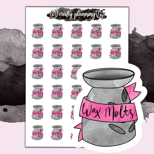 Wax Melts Pink - Hand Drawn - Mini Sticker Sheet