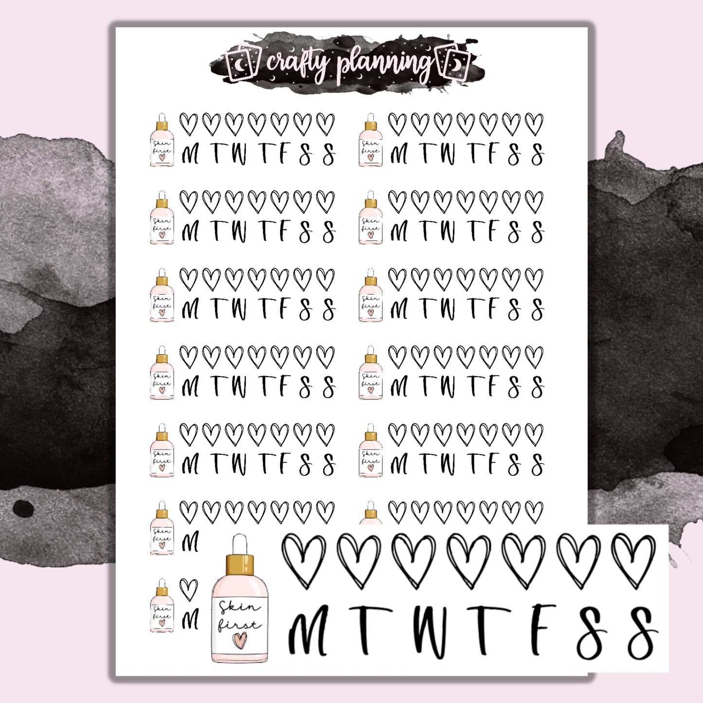 Skincare Trackers - Mini Sticker Sheet