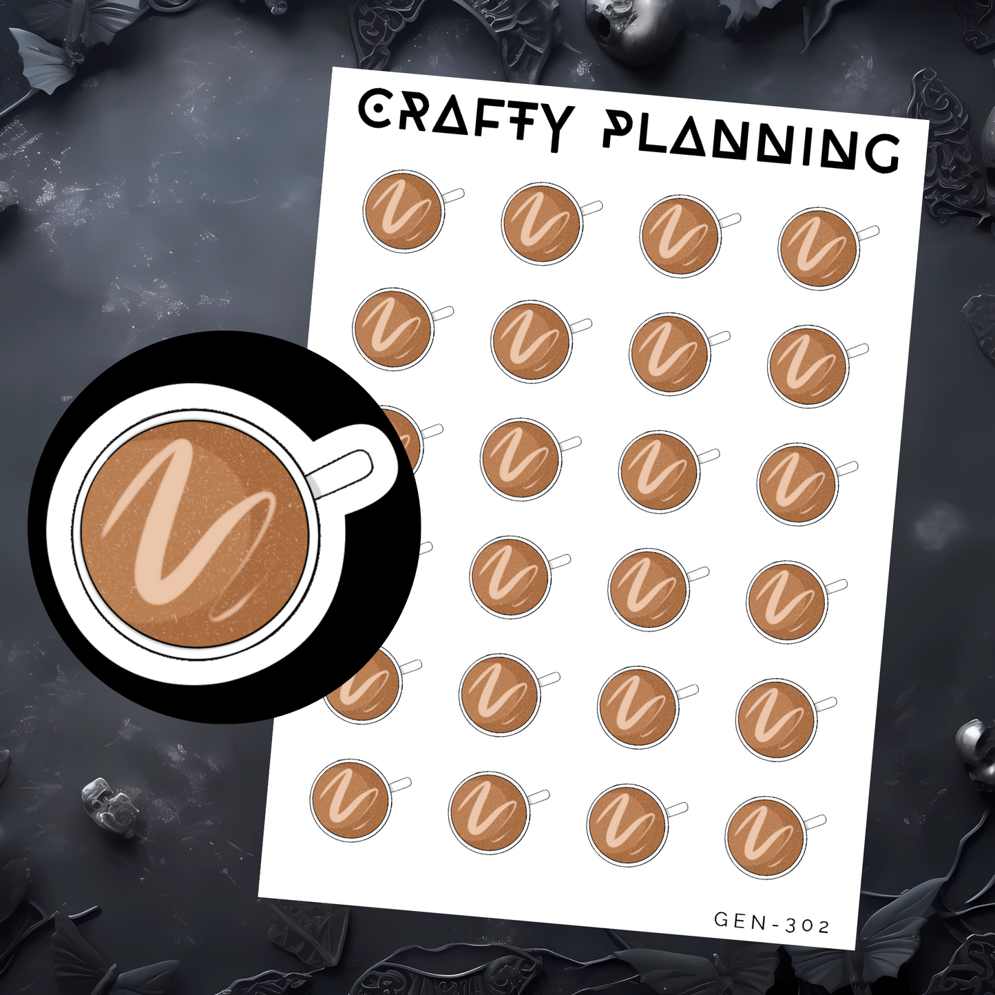 Coffee Flatlay - Mini Sticker Sheet