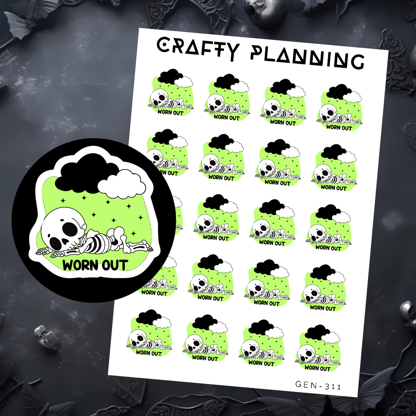 Worn Out - Mini Sticker Sheet