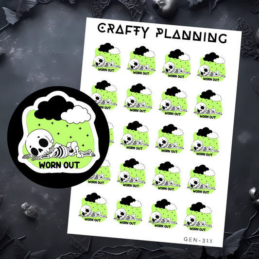 Worn Out - Mini Sticker Sheet