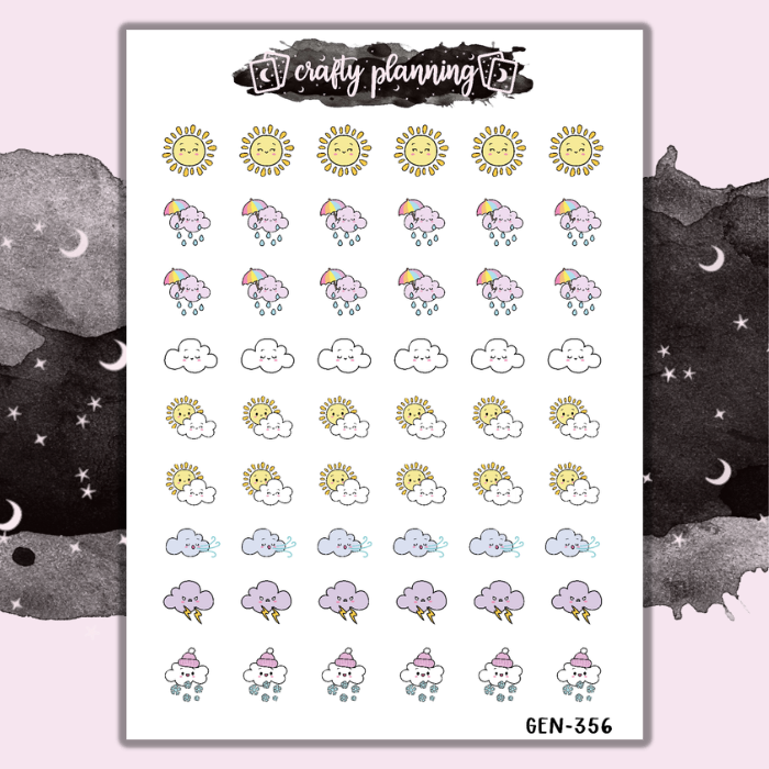 Mixed Weather - Mini Sticker Sheet