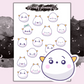 Cute Kawaii Characters - Mini Sticker Sheet