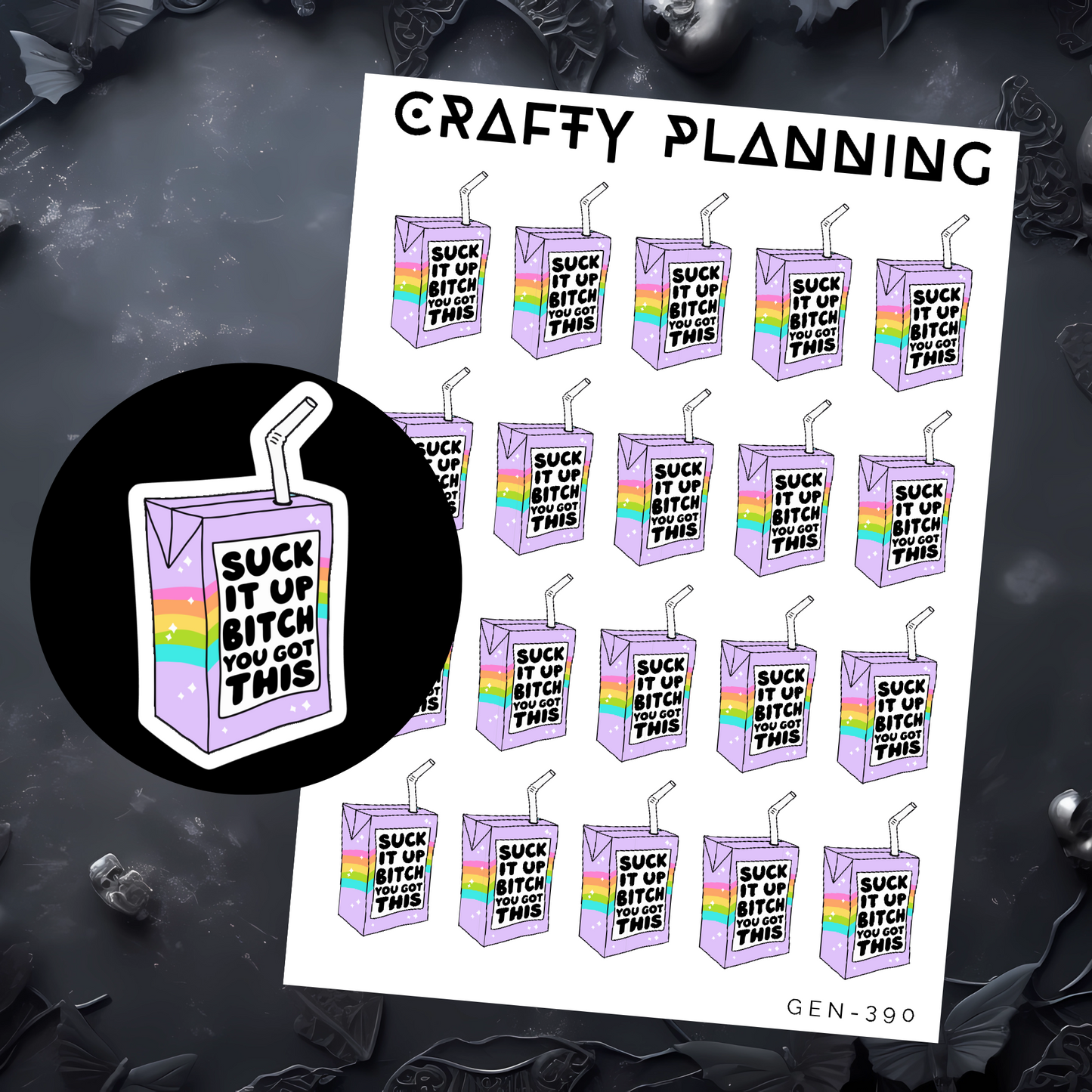 Suck It Up Bitch, You Got This - Mini Sticker Sheet