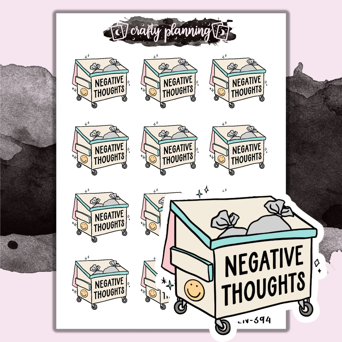 Negative Thoughts - Mini Sticker Sheet
