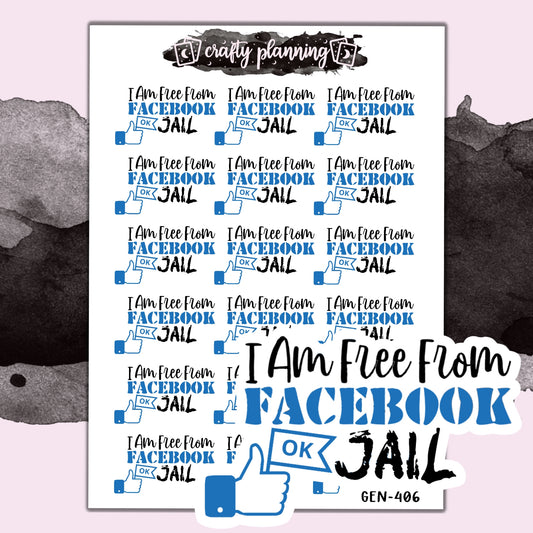 Social Media Jail Freedom - Mini Sticker Sheet
