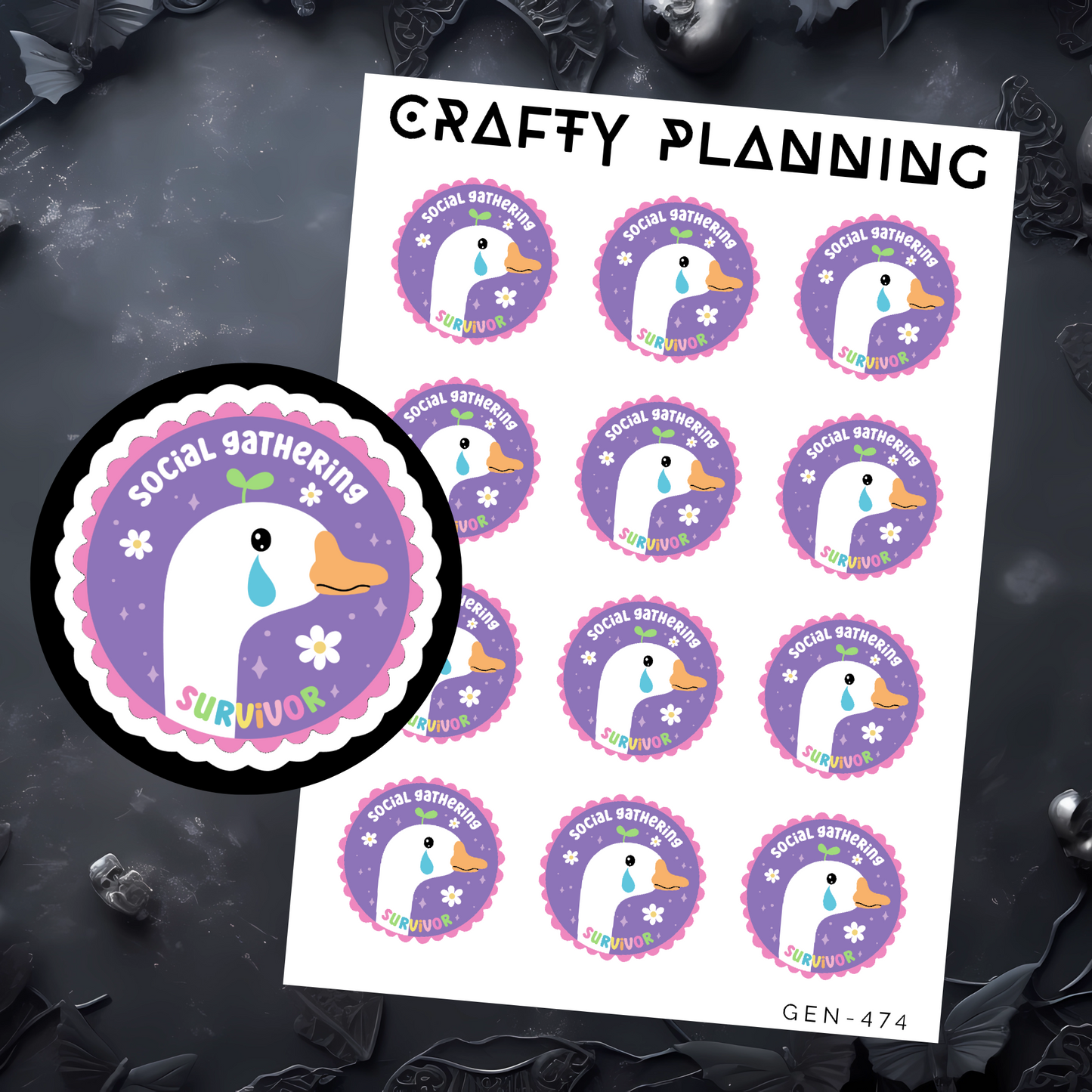 Social Gathering Survivor - Mini Sticker Sheet