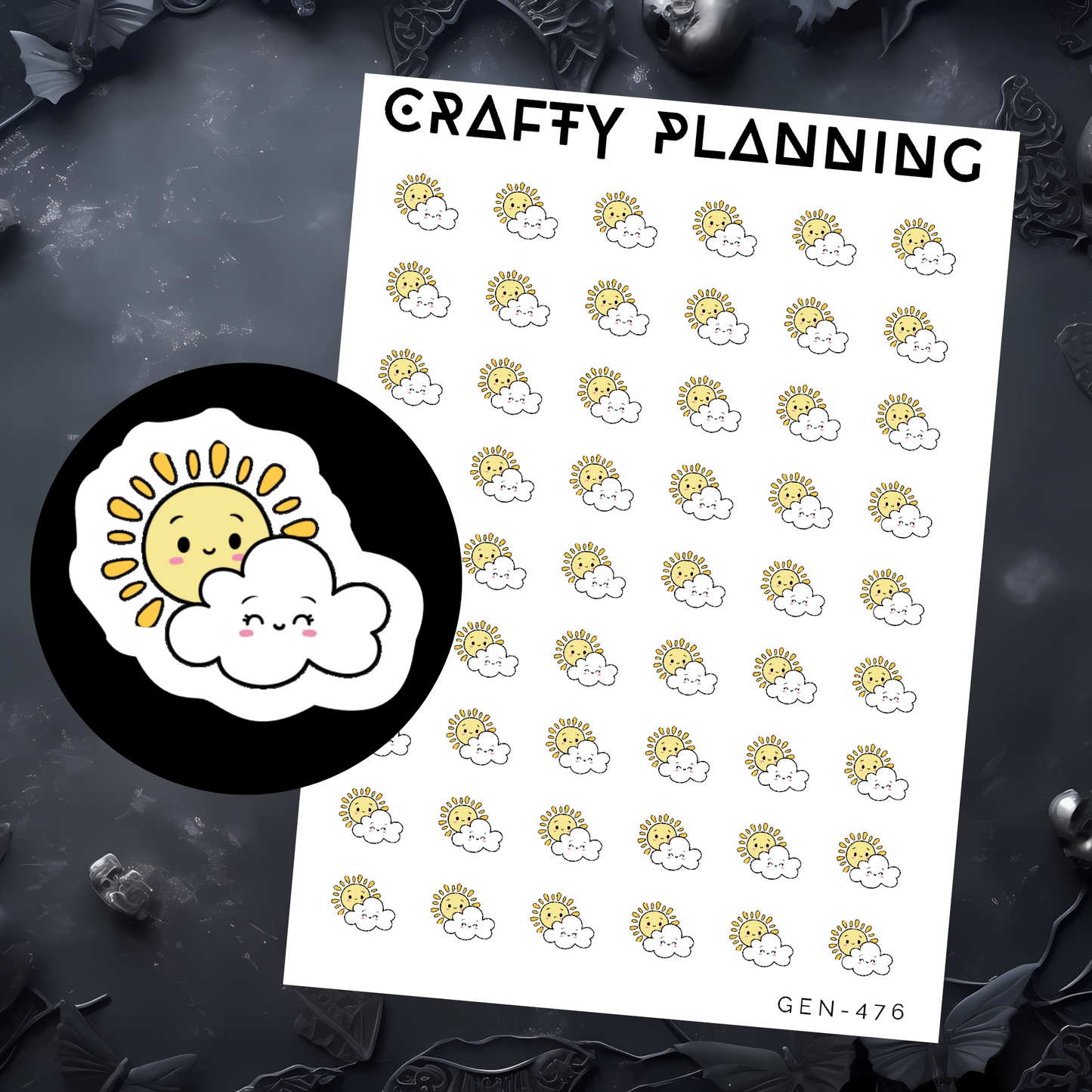 Sunny/Cloudy Weather - Mini Sticker Sheet