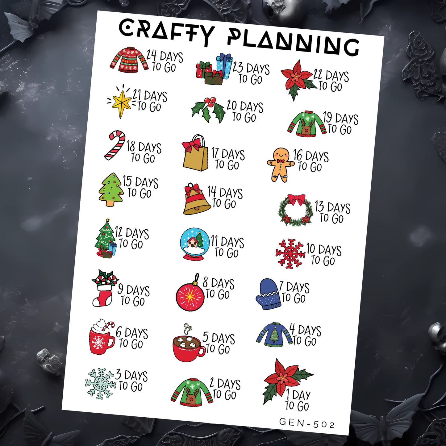 Christmas Countdown - Mini Sticker Sheet