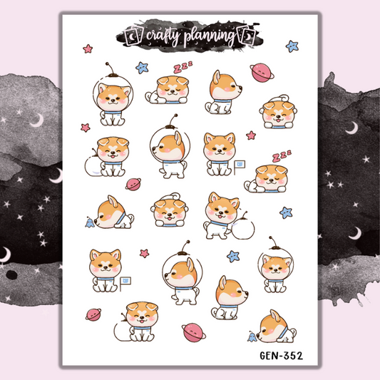 Space Dogs - Mini Sticker Sheet