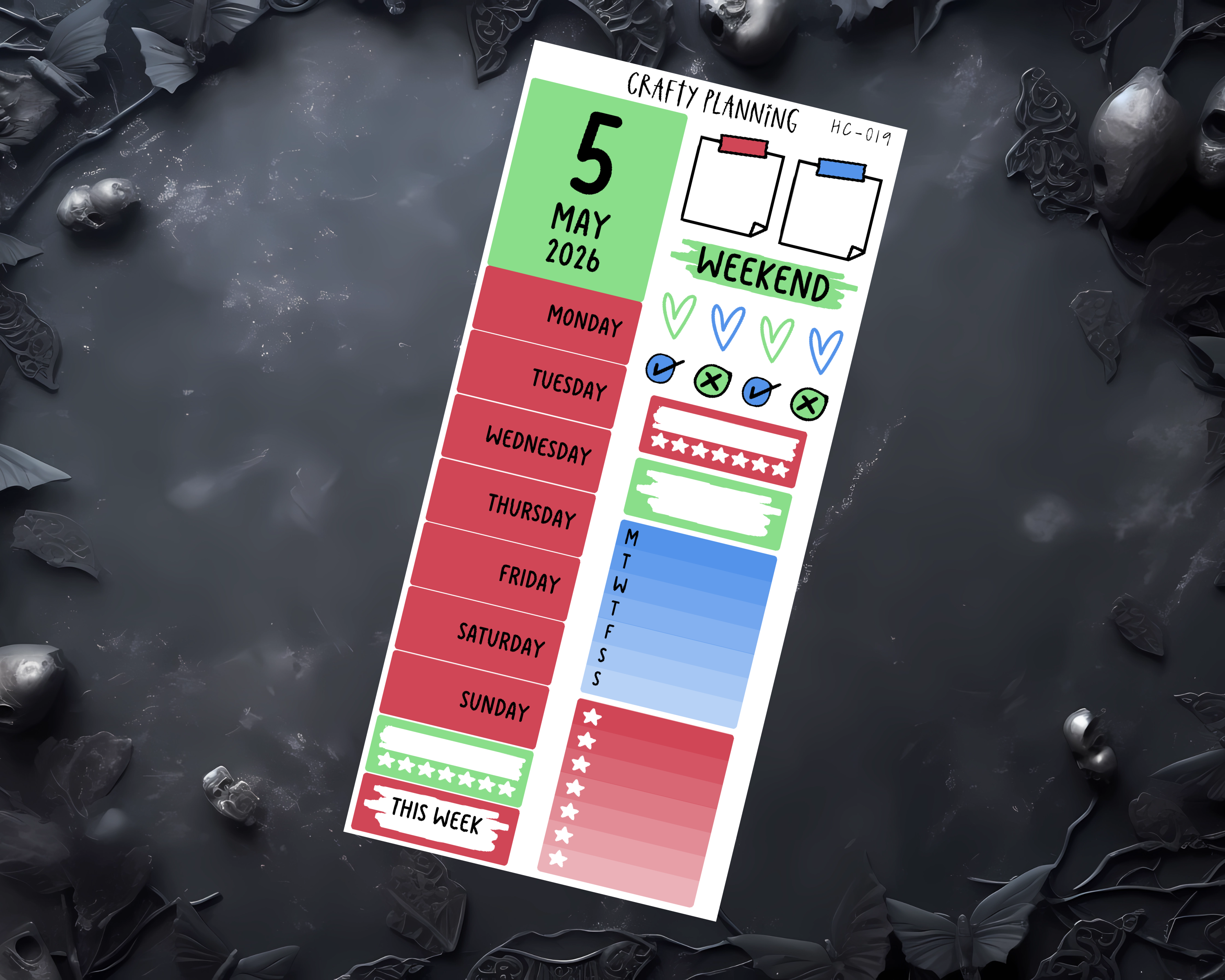 Marvellous Man Planner Kit – Hobonichi Cousin Planner Stickers | Monthly & Weekly Sets