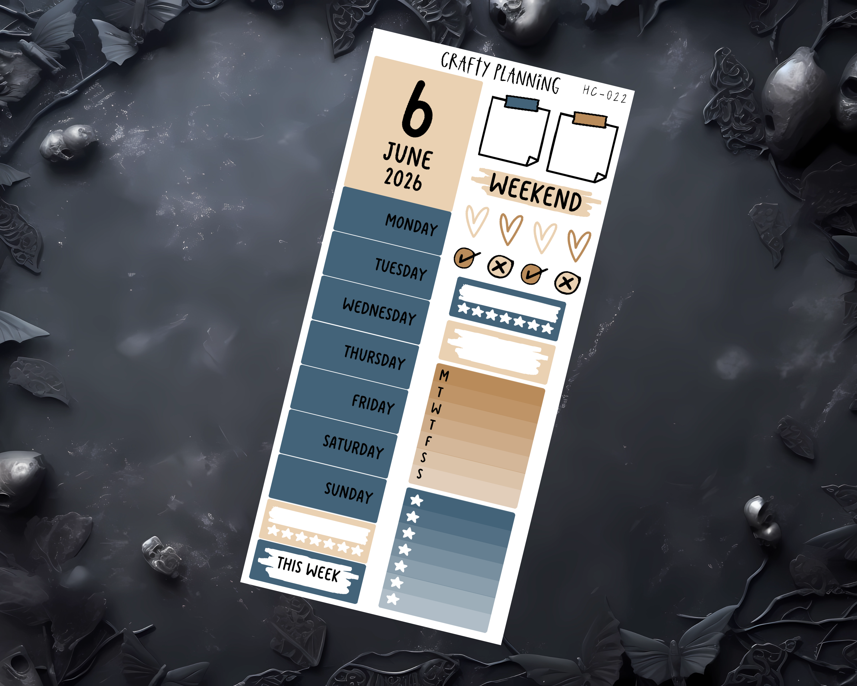 Father's Day Planner Kit – Hobonichi Cousin Planner Stickers | Monthly & Weekly Sets