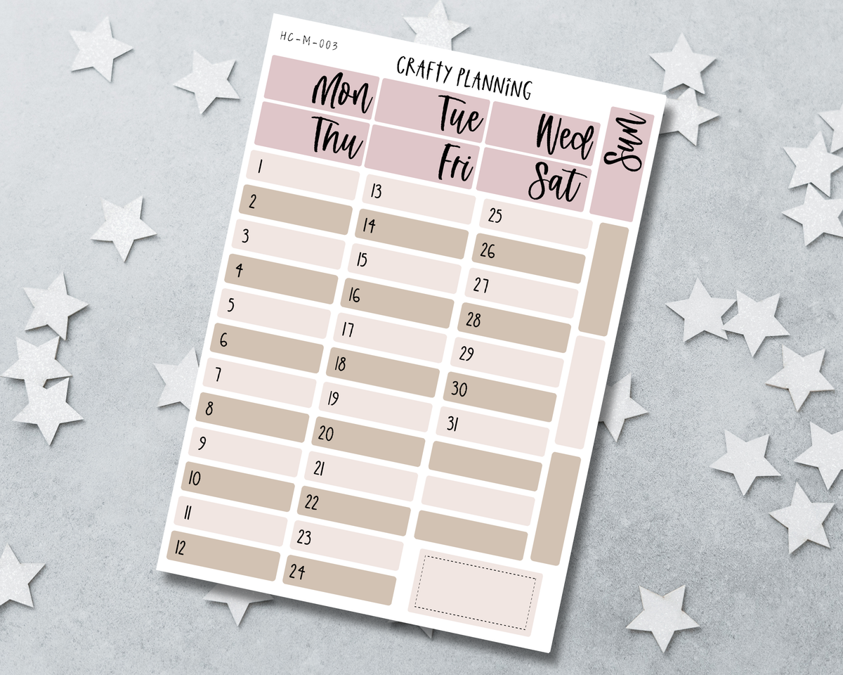 Neutral Monthly - Hobonichi Cousin