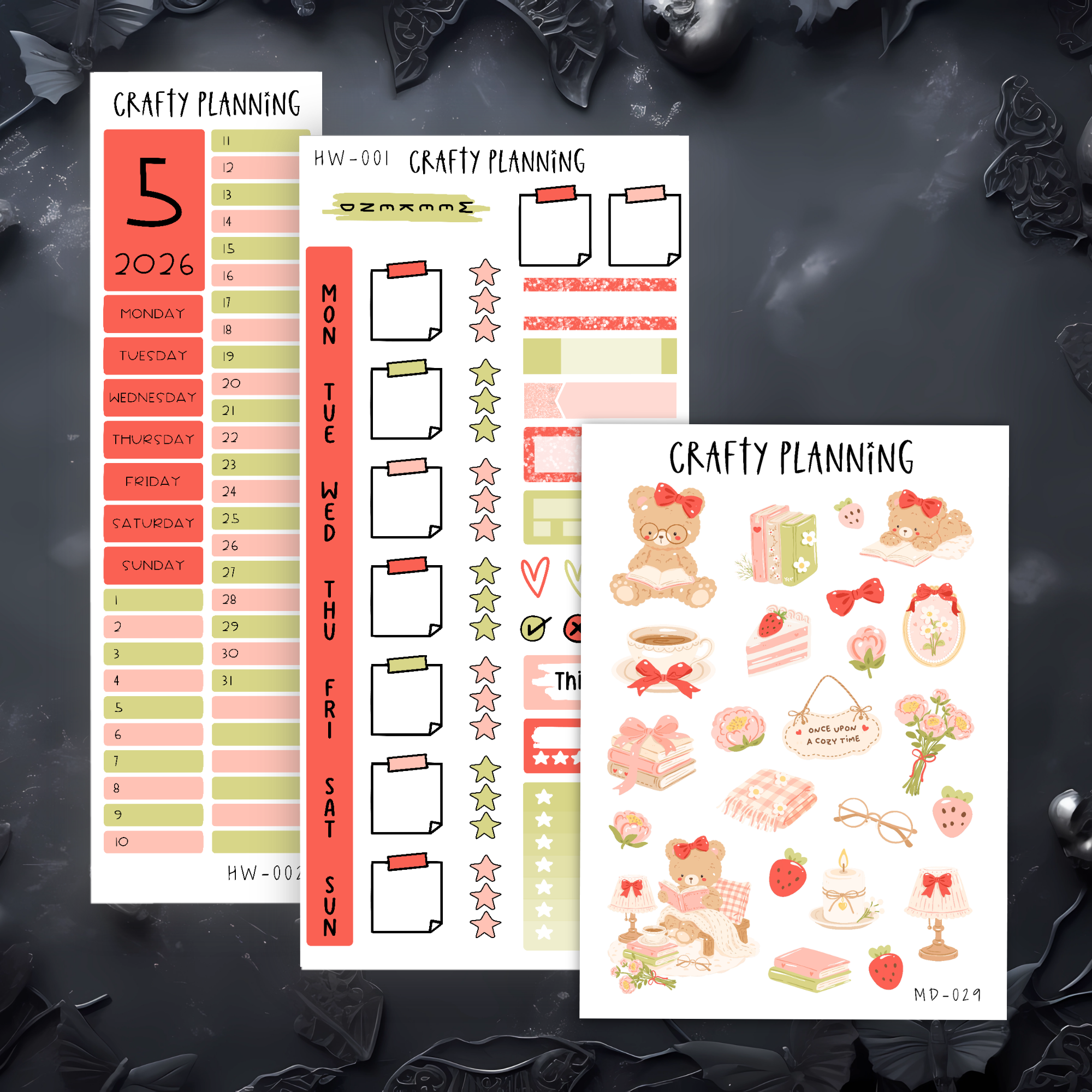BOOKISH STRAWBERRY BEAR - HOBONICHI WEEKS