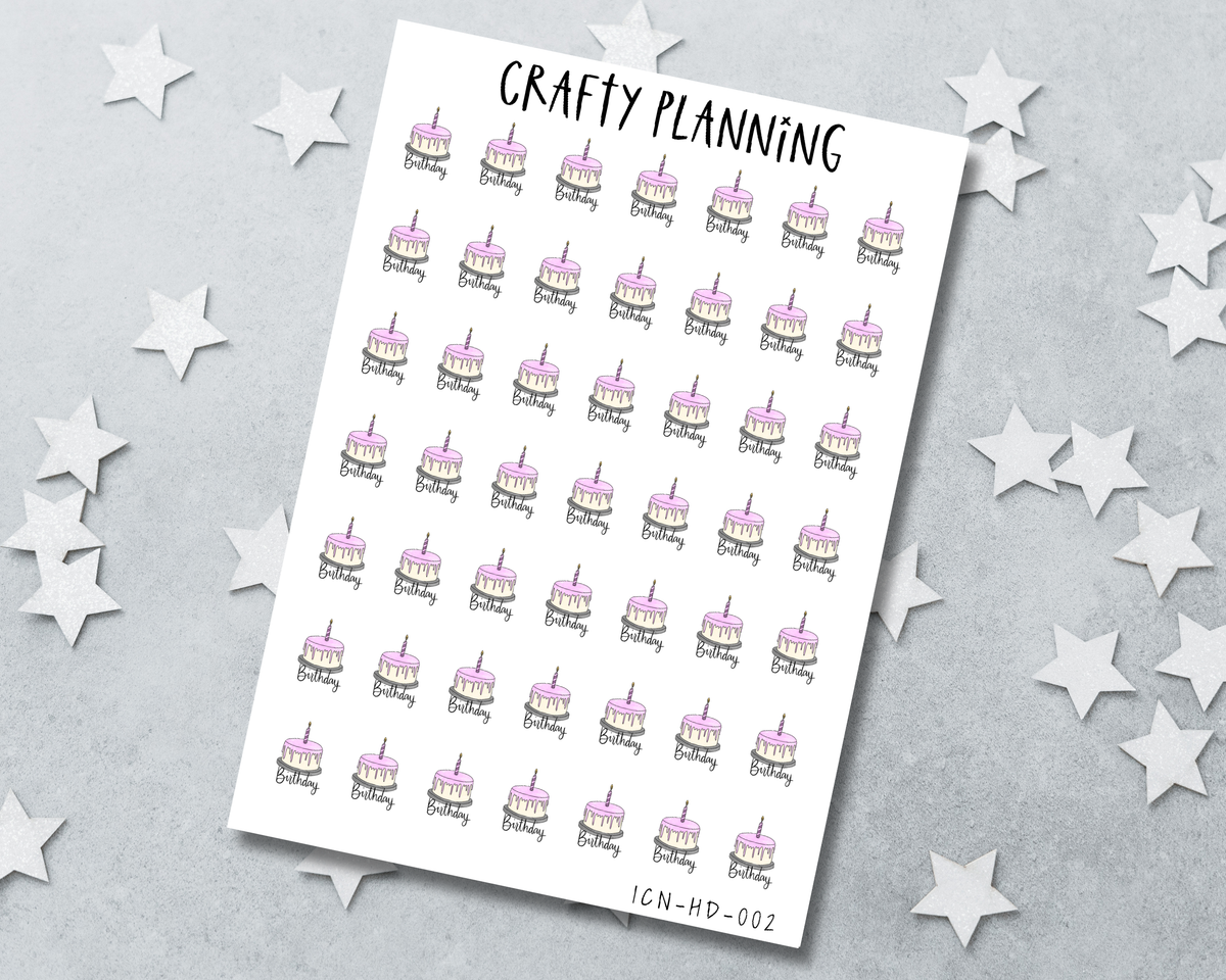 Birthday Icons Hand Drawn