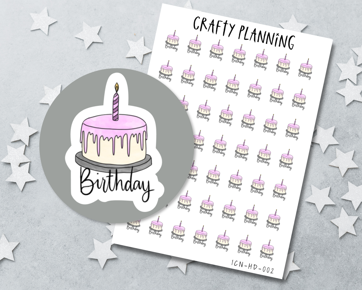 Birthday Icons Hand Drawn