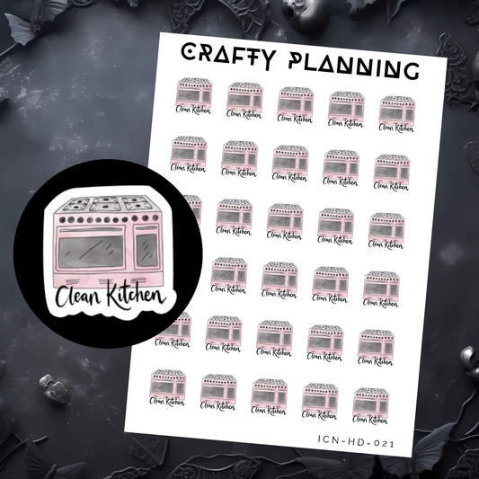 Clean Kitchen - Hand Drawn Icons - Mini Sticker Sheet