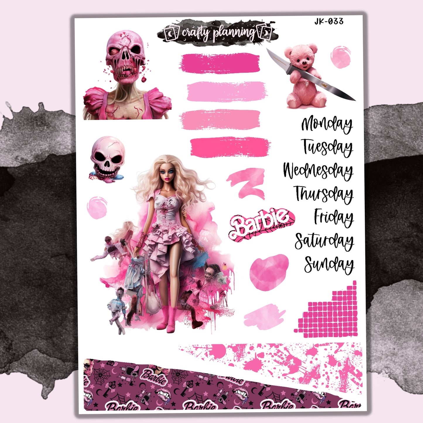 Pink Horror Doll - Mini Journal Kit