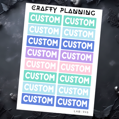 Custom Labels - Mini Sheet