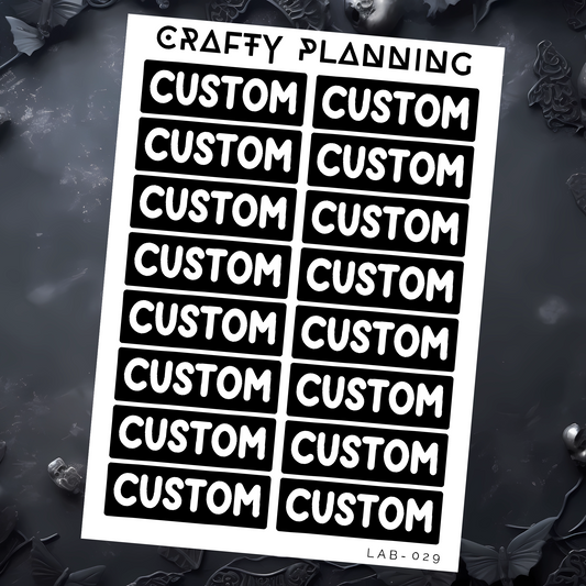 Custom Labels - Mini Sheet