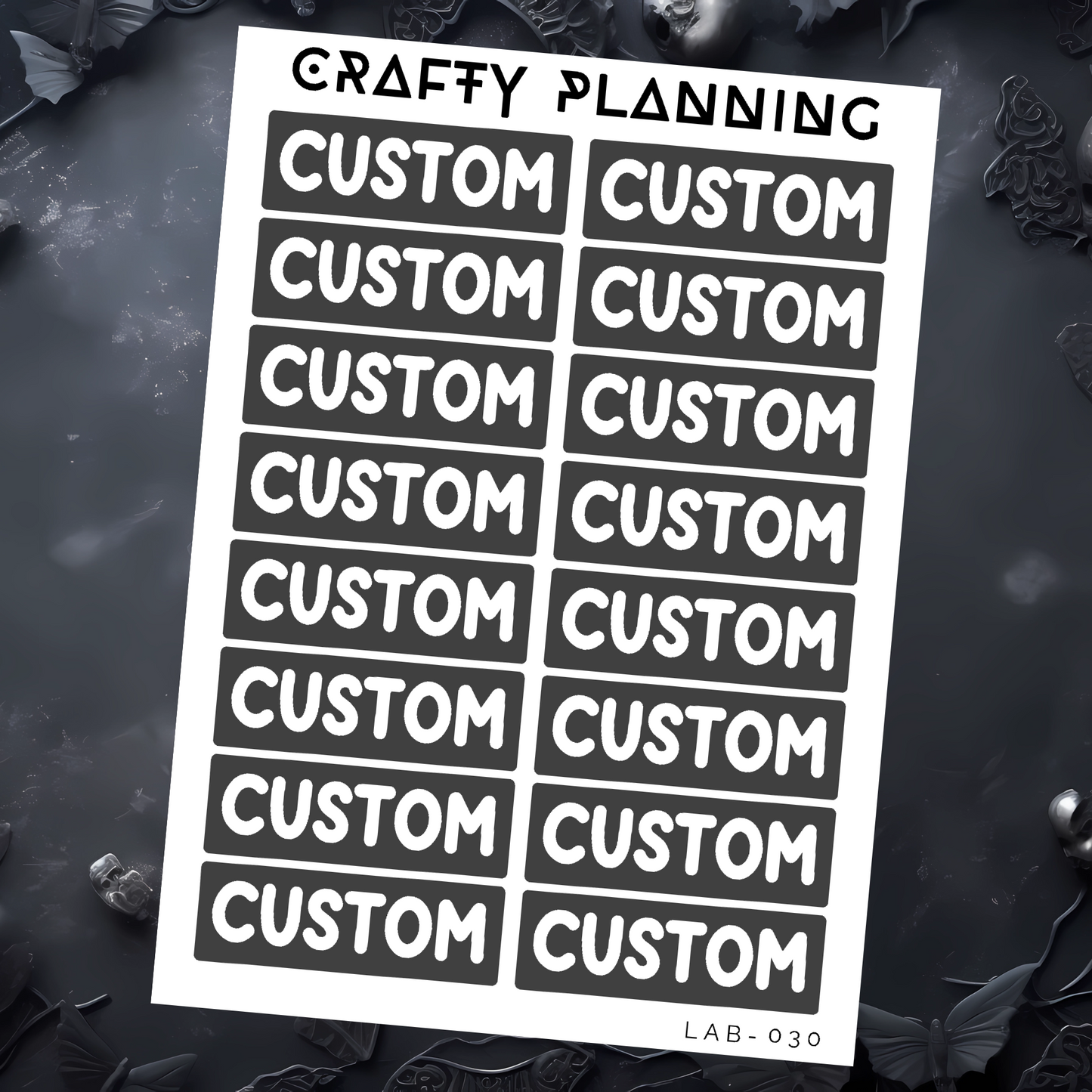 Custom Labels - Mini Sheet