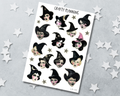 Witch Head Collage Stickers 2