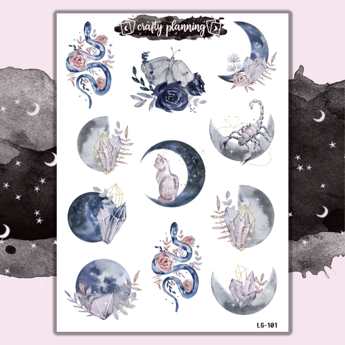 Blue Moon Deco - Sticker Sheets – Crafty Planning Shop