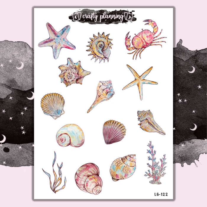 Seashells - Mini & Large Sticker Sheets