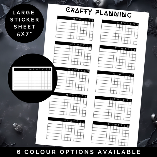 Weekly Trackers - Large Sticker Sheet