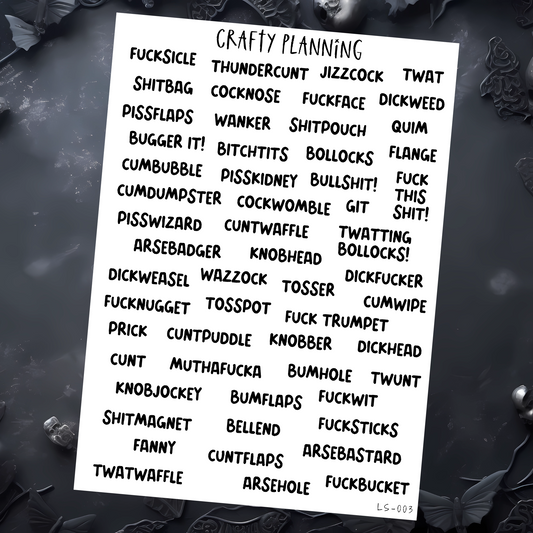 SWEAR WORD STICKERS