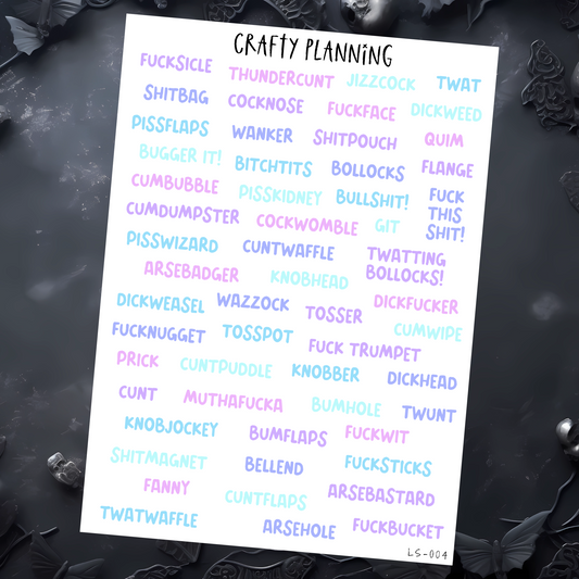 SWEAR WORD STICKERS - PASTEL WITCH