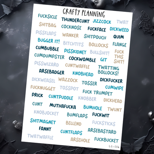 SWEAR WORD STICKERS - SEA WITCH