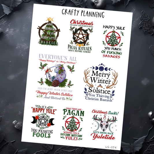 PAGAN YULE STICKERS