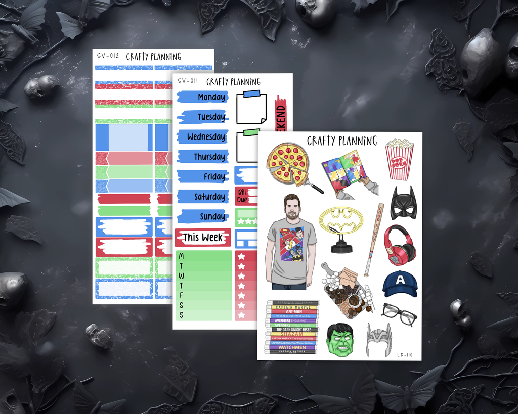 MARVELLOUS MAN - WEEKLY PLANNER KIT - STANDARD VERTICAL