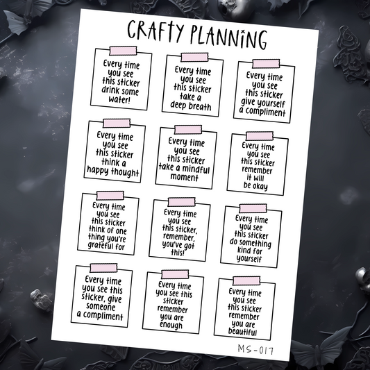 Positivity Sticky Notes - Mini Sticker Sheet