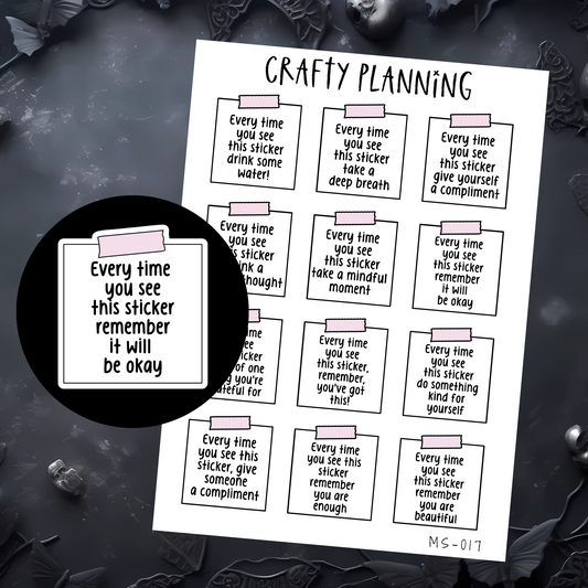 Positivity Sticky Notes - Mini Sticker Sheet