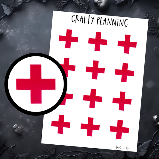 LARGE RED CROSS STICKERS