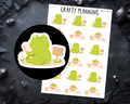 Bookish Stickers – Cheeky Frog Character Sticker Sheet