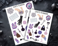 Mystic Witchy Planner Stickers – Witchcraft Journal Matte Finish Decorative Sheet
