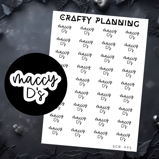 Maccy D's - Scripts - Mini Sticker Sheet