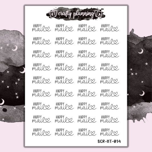 Happy Mail Script - Mini Sticker Sheet