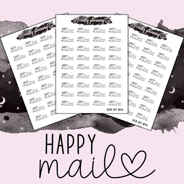 Happy Mail Script - Mini Sticker Sheet