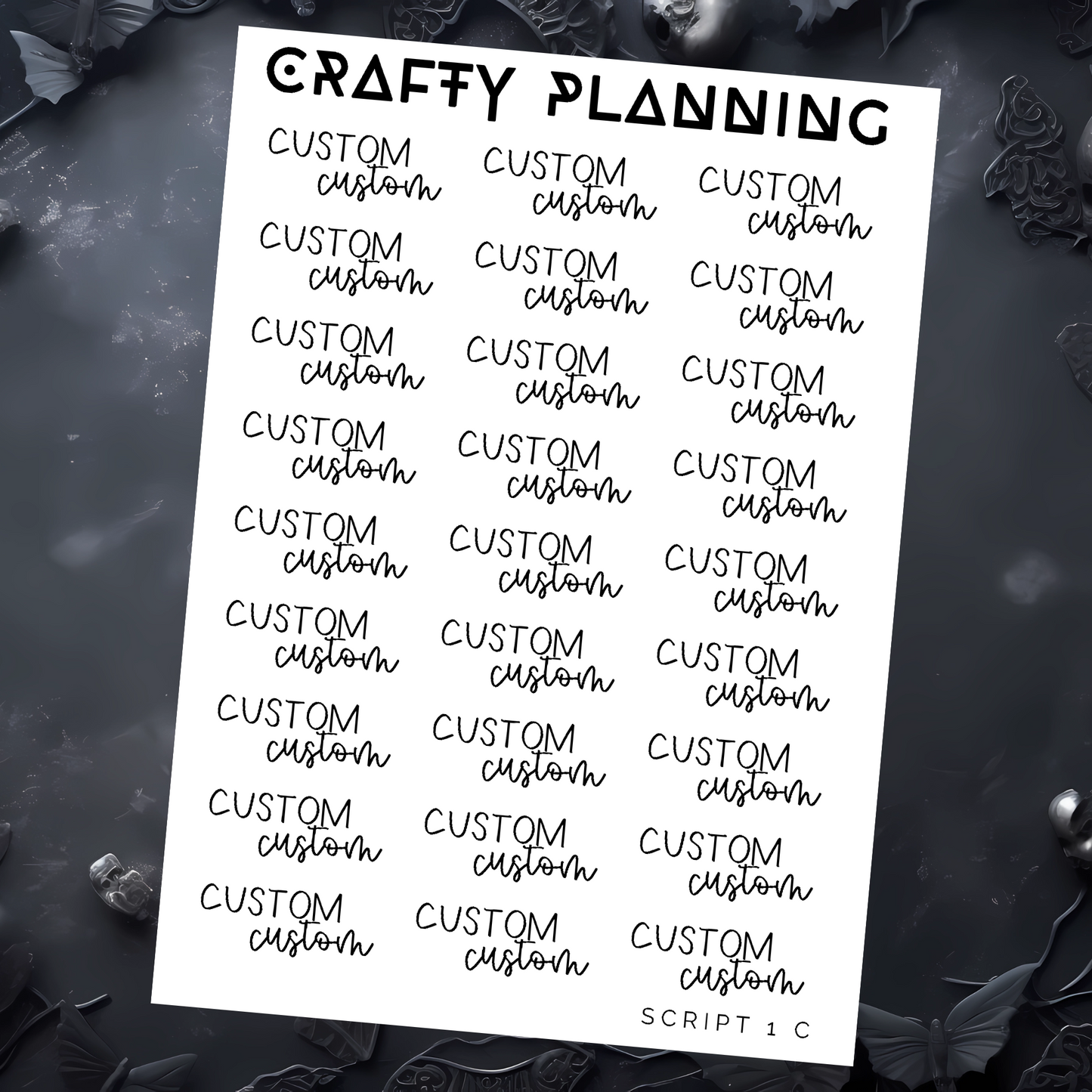 Script 1 - Custom Scripts - Mini Sticker Sheet