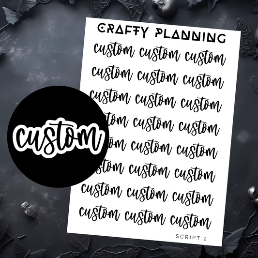 Script 2 - Custom Scripts - Mini Sticker Sheet