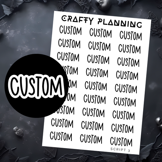 Script 3 - Custom Scripts - Mini Sticker Sheet