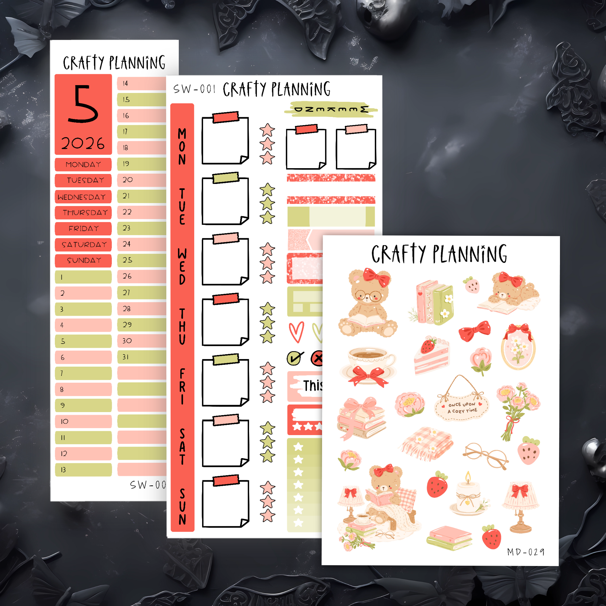 BOOKISH STRAWBERRY BEAR - STERLING INK WEEKS N2
